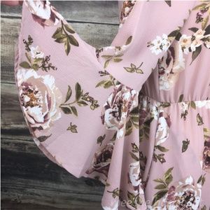 Mittoshop Floral Button Detail Long Sleeve Shirt Dress main image 0